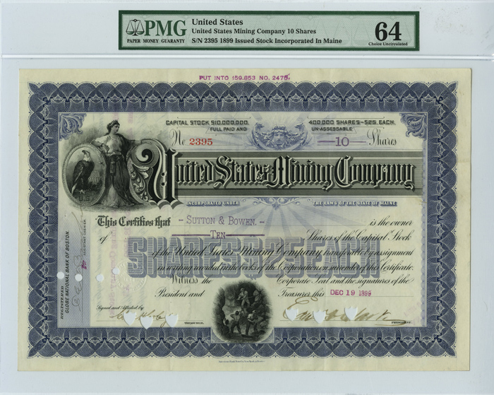 United States Mining Co. - Mining Stock Certificate